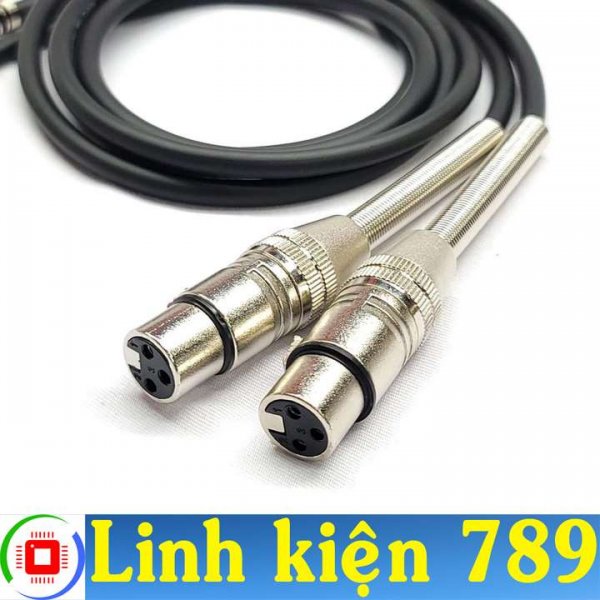 Dây jack canon cái ra 6 ly cong dài 1m (2 dây)